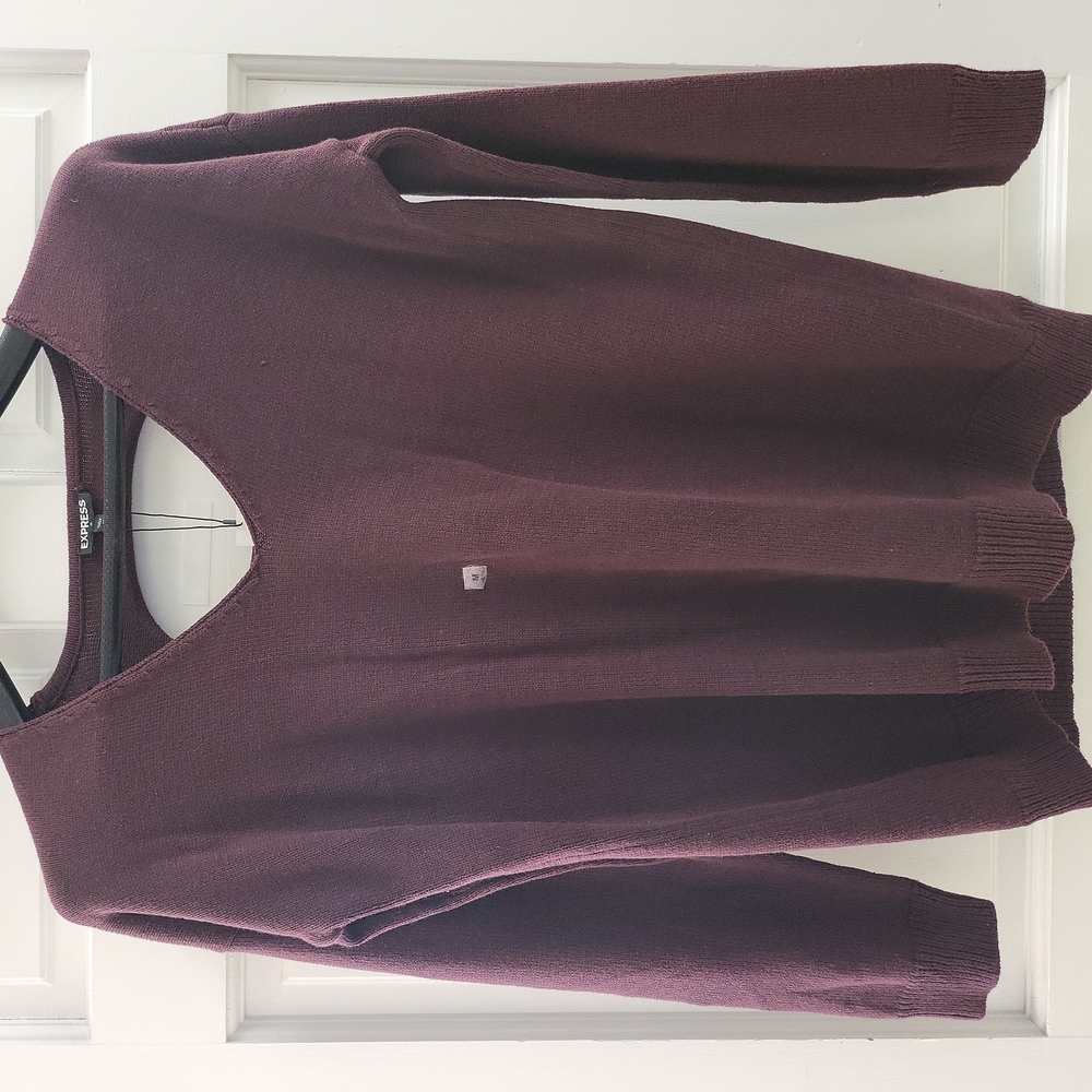 Express brand tunic, over-sized, back cut-out, long sleeve sweater